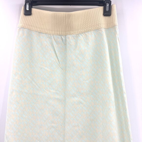 Club Monaco Aqua Tan Maxi Skirt Knit Waistband Women's 6 - Picture 2 of 7